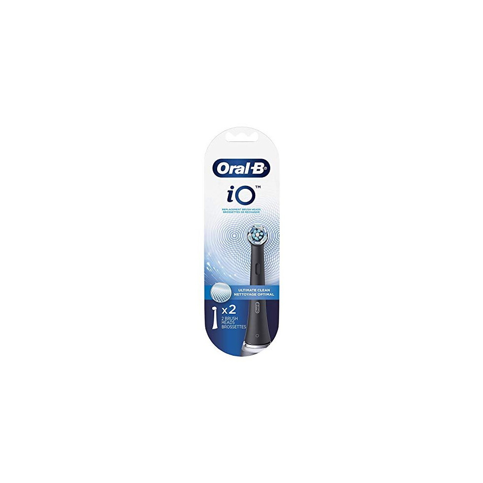 Oral-B iO Ultimate Clean Replacement Brush Heads, Black, 2 Count