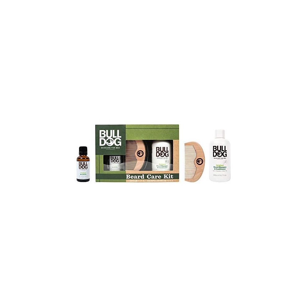 Bulldog Skincare Bulldog Beard Care Kit - Contains Beard Oil, Beard Shampoo & Conditioner And Beard Comb