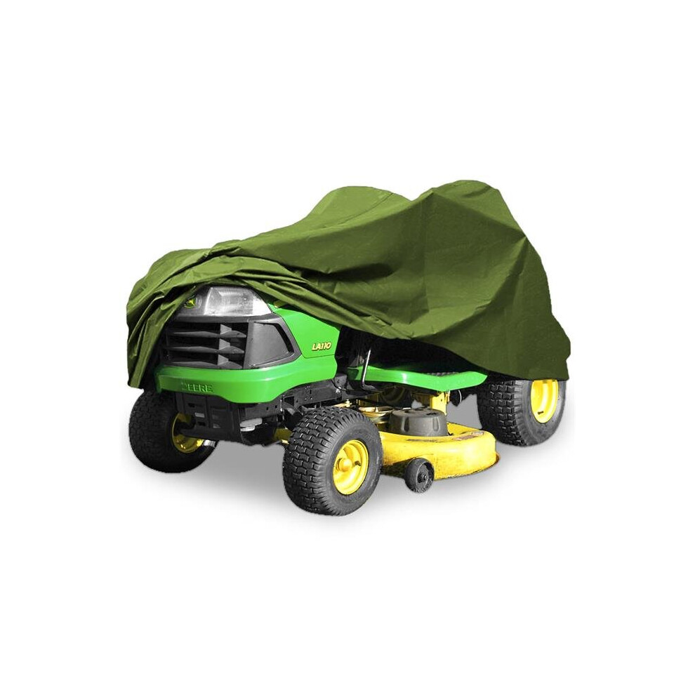 62 in. Deluxe Riding Lawn Mower Tractor Cover for Decks, Green - 47 x 50 x 82 in.