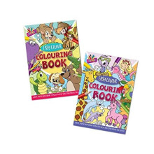 A5 Easy Colour Colouring Book for Kids - More Than 120 Cute Animals - 1 Book