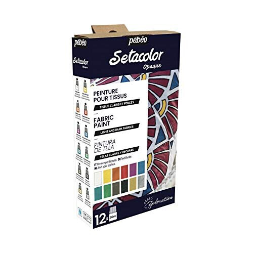 Pebeo 757481 Setacolor Explorer Set, Assorted, 12X20ML 2