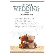 On Your Wedding Day Card, Cute On Your Wedding Day Greeting Card, Wealth, Nice Words Wedding Day Card, Wedding card, Greetings Card, Wedding Day Card,