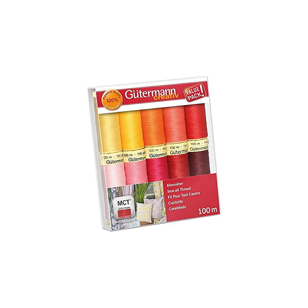 Gütermann creativ Sewing thread set with 10 spools Sew-all Thread 100 m