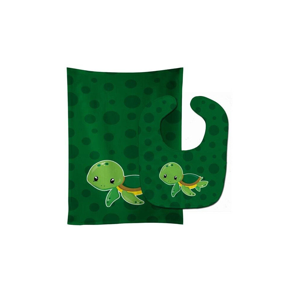 Nautical Turtle Baby Bib & Burp Cloth Stationx