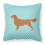 Golden Retriever Checkerboard Blue Fabric Decorative Pillow 1