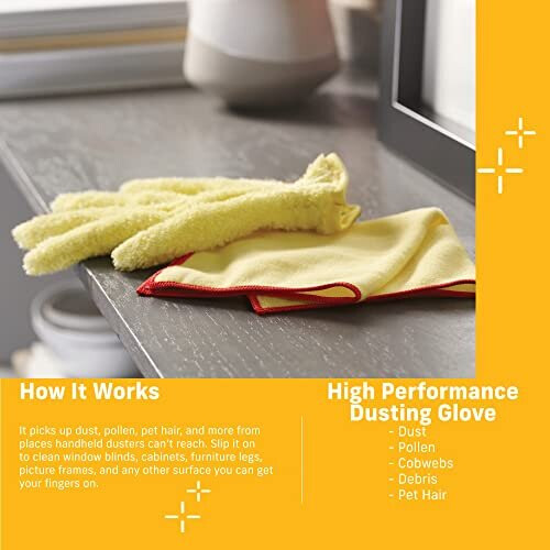 E-Cloth High Performance Dusting Glove, Reusable Microfibre Cloth for Dusting, 300 Wash Guarantee, 1 Pack 1