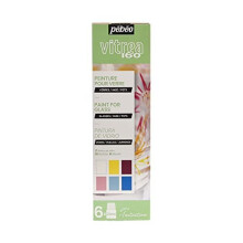 Coffret de iniciação - PEBEO - Vitrea 160 - Tinta para vidro - 6 potes de 20 ml - Tons claros