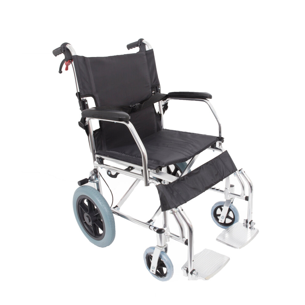 Angel Mobility Lite Lightweight Folding Transit Attendant Compact Travel Wheelchair Chair AMW1863T