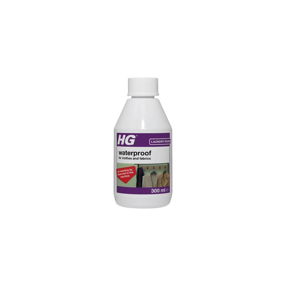 HG Waterproof for Cotton, Linen, Wool and Mixed Fabric Types, Clothing & Accessories Water Proofing Formula, for Machine or Hand Washing, Effective &