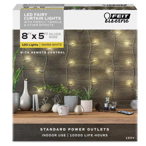 Feit Electric 3010239 8 ft. LED 100 Light String Light, Warm White