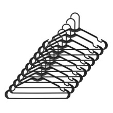 Whitmor 5037777 Plastic Suit Hanger, Black - Pack of 10