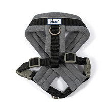 Viva Padded Harness Black XL 70-98cm - Weatherproof, Adjustable Front/Rear Load, Reflective Band