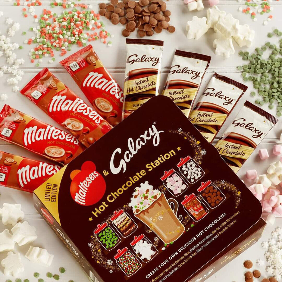 Maltesers & Galaxy Hot Chocolate Station Instant Chocolate Sticks Xmas