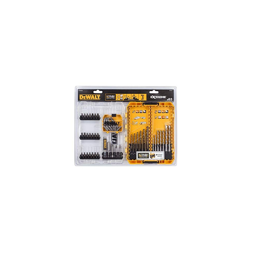 DT70759 Mixed Drill & Bit Set, 63 Piece