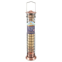 Walter Harrison's Copper Plated Die Cast Wild Bird Suet Roll and Fat Ball Hard-Wearing Hanging Feeder - 40 cm