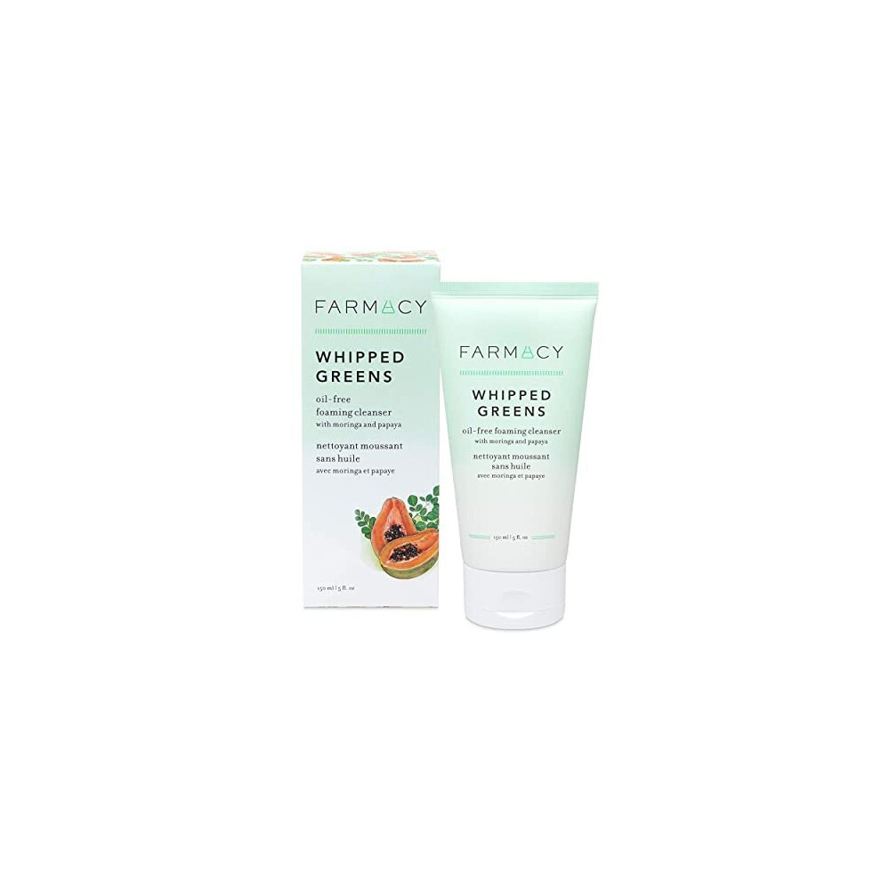 Farmacy Whipped Greens Face Wash - Oil Free Foaming Facial Cleanser For Combination And Oily Skin (5.0 Fl Oz)