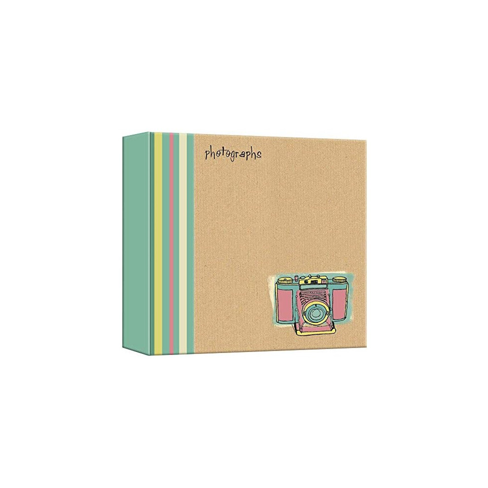 QDS 4" x 6" Giant Photo Album Classic Design Memo Slip in Pockets Holds 500 Photographs Family Holiday Scrapbook
