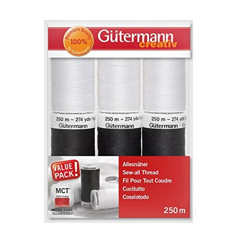 Gütermann 734000-6 Gutermann Thread Set Sew-All 250m x 6 reels Multi 1