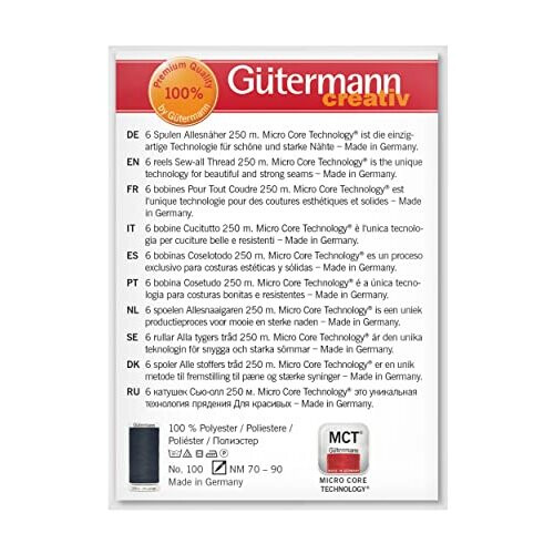Gütermann 734000-6 Gutermann Thread Set Sew-All 250m x 6 reels Multi 2