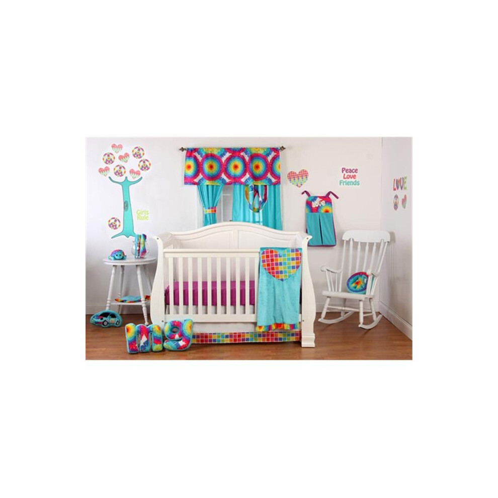 Terrific Tie Dye Infant 3 Piece Crib Bedding Set One Grace Place