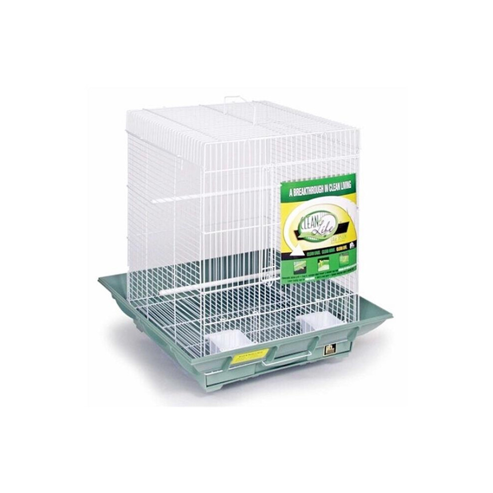 Prevue Hendryx PP-850G-W Clean Life Small Flight Cage - Green & White