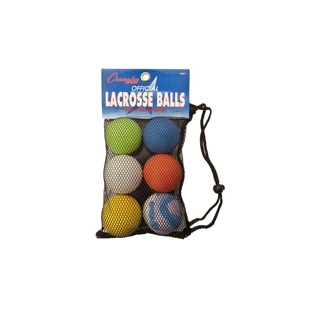 Champion Sports Lacrosse Ball Official Size, Set of 6