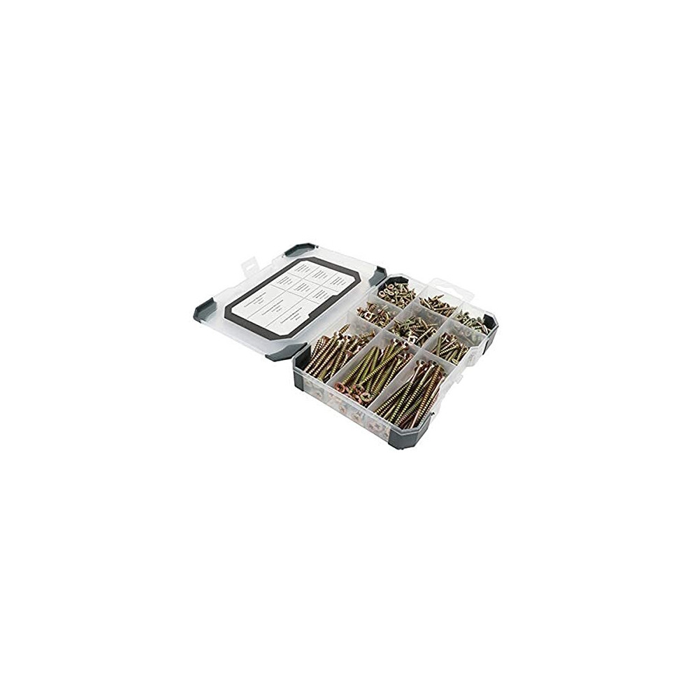 Timco Tray360 Countersunk Woodscrews Tray-355Pcs Mixed Tray Gold