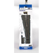 Bachmann HO Scale Left-Hand Turnout DCC Command E-Z Track