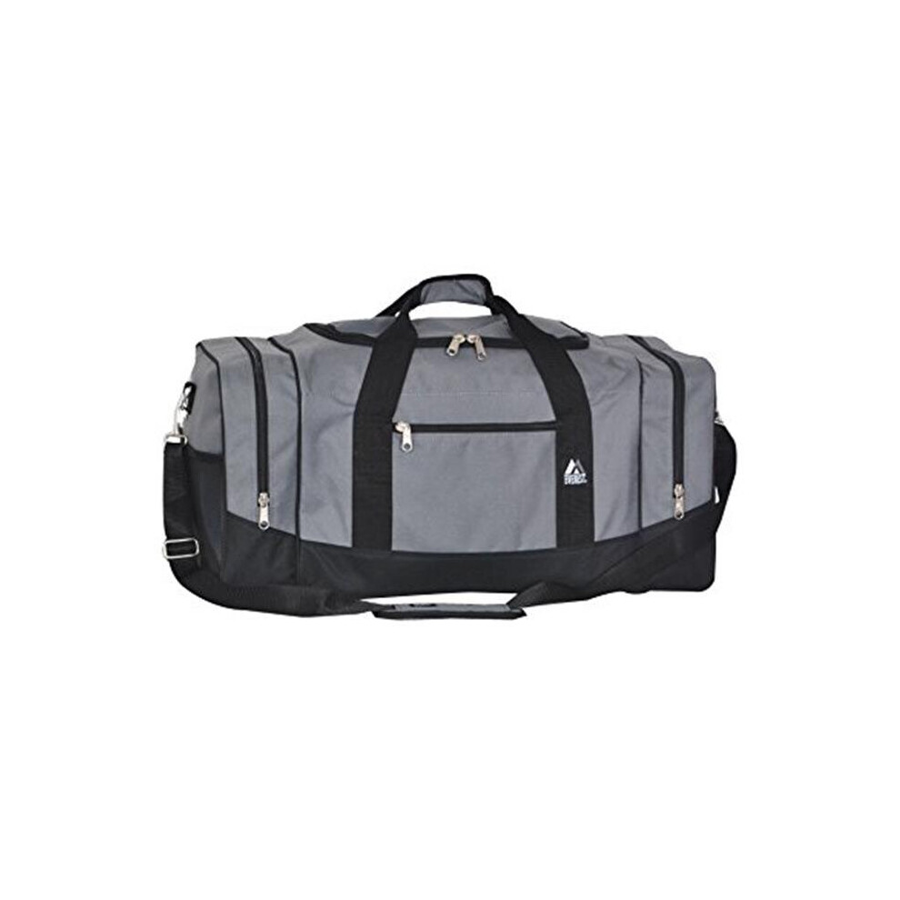 Everest  Large Crossover Duffel Bag - Dark Grey & Black-image-OPC-PB6CBYG-NEW