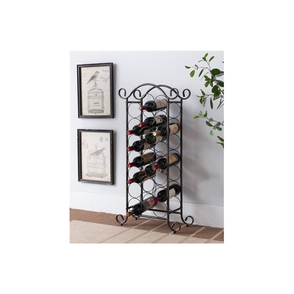 Inroom Furniture Designs  Metal Wine Rack - Brushed Copper-image-OPC-PB6CBZY-NEW
