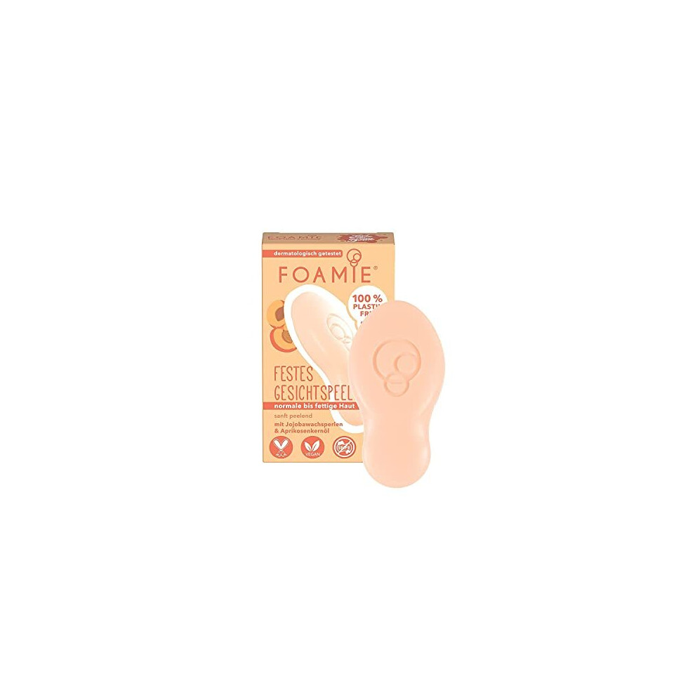 Foamie Exfoliating Face Bar, Jojoba Wax And Apricot Oil, Plastic Free, Vegan, Made In The Uk, Jojoba Wax And Apricot Oil, Soap Free, No Sulphates Or Parabens