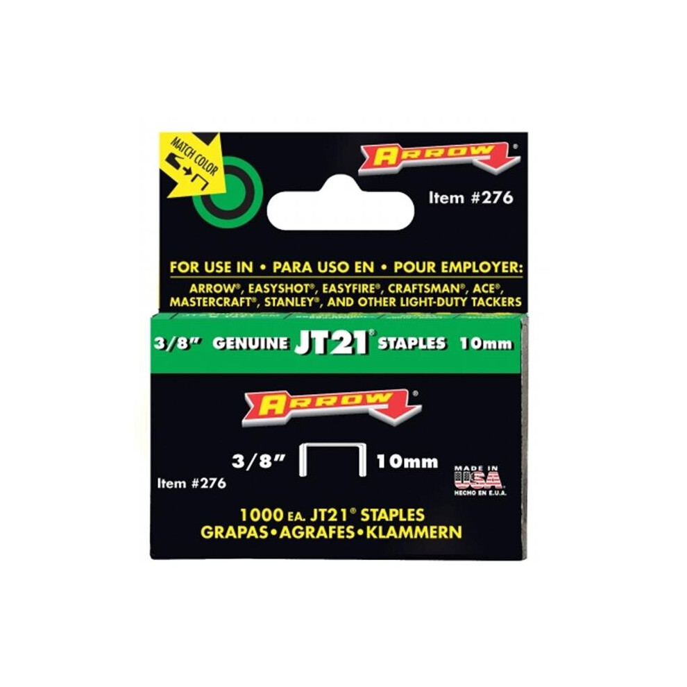 Arrow Fastener Co. .38in. JT21 Staples  276