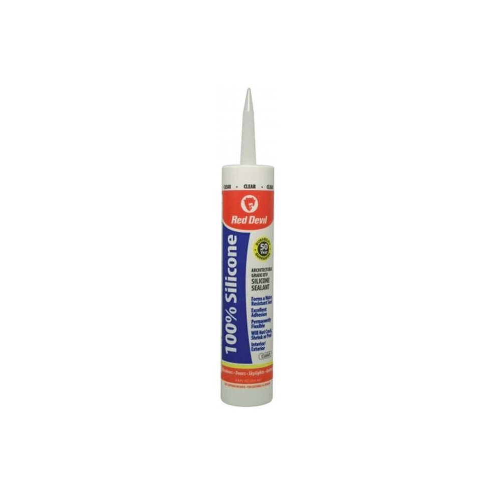 Red Devil 100 Percent Clear Silicone Sealant 758218563298