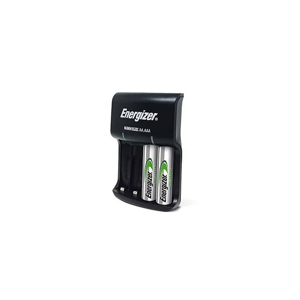 Energizer Battery Charger, Recharge Basic, For Aaa And Aa Batteries (2X Aa Rechargeable Batteries Included)