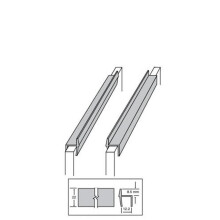 Custom Plastics  Hanging File Rail, Black - 2 ft. & 0.5 in.