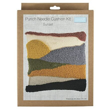 Trimits punchnaald kussenset, zonsondergang, 36 x 36 cm (14 x 14in), GCK122