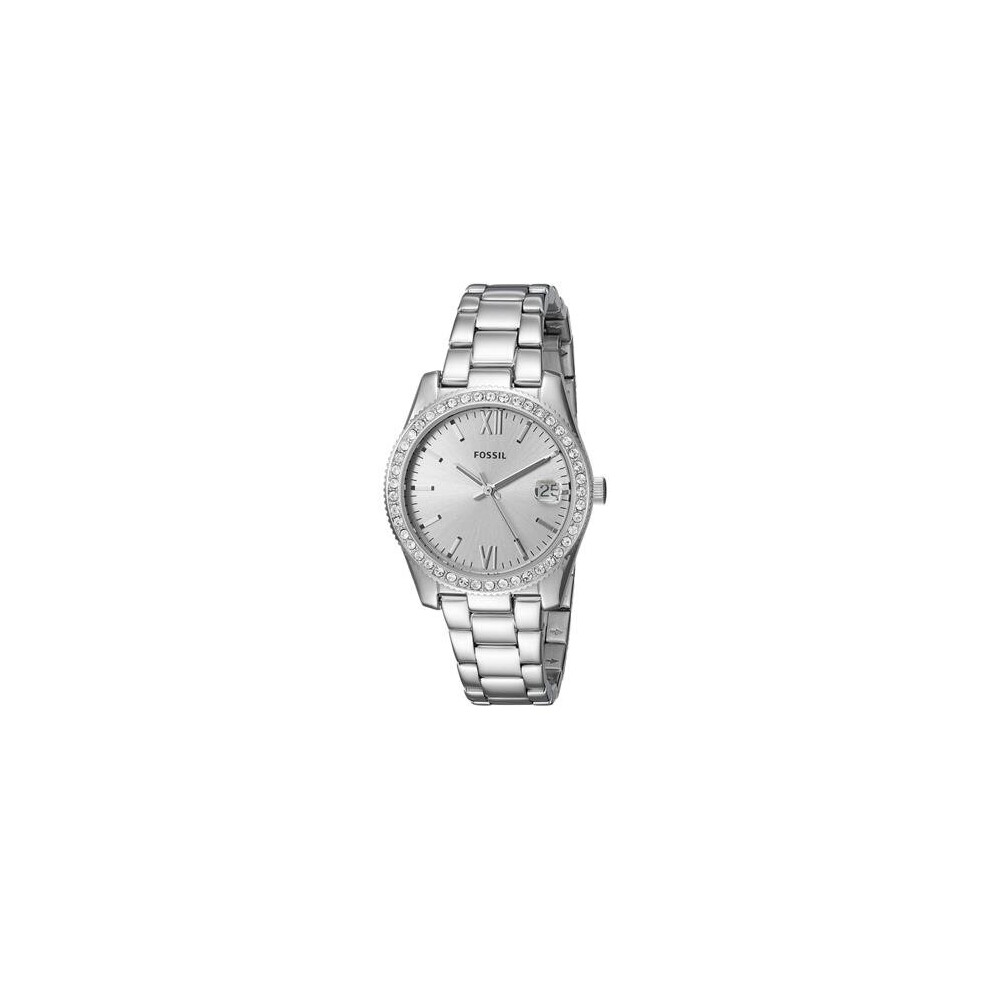 Fossil  Silver Dial Scarlette Stainless Steel Watch for Ladies