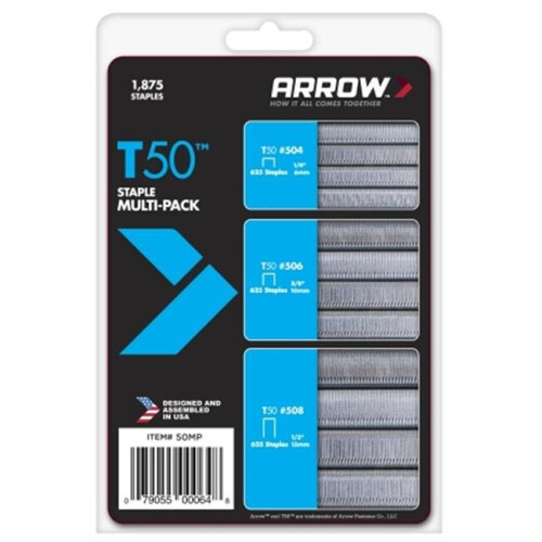 Arrow Arrow Fastener Co. 50MP T50 Staple Multi-Pack