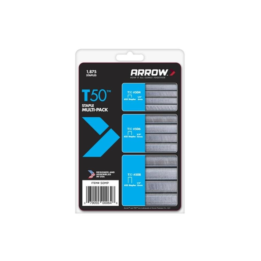 Arrow Fastener Co. 50MP T50 Staple Multi-Pack