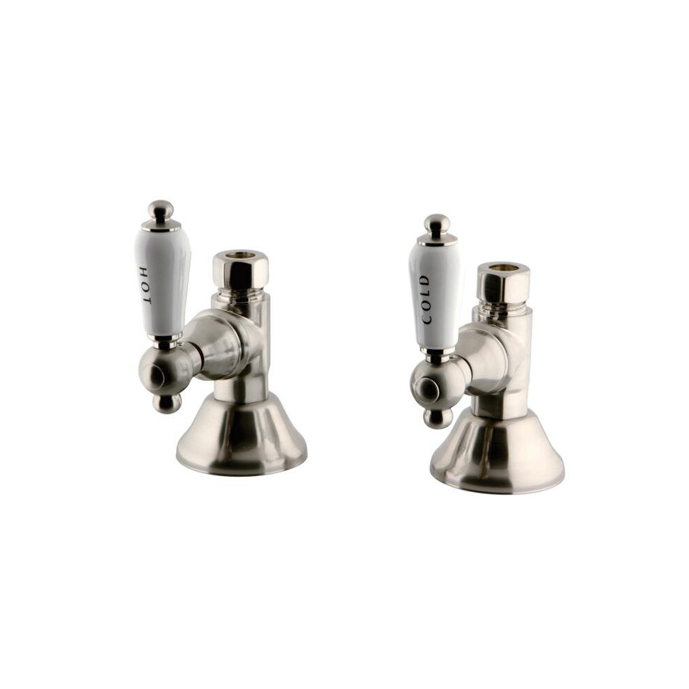 Kingston Brass Straight Stop Shut Off Valve, Satin Nickel 758218885178