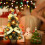 40CM Led Lighted Mini Desktop Artificial Christmas Tree With Gold Pot 4