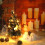 40CM Led Lighted Mini Desktop Artificial Christmas Tree With Gold Pot 2