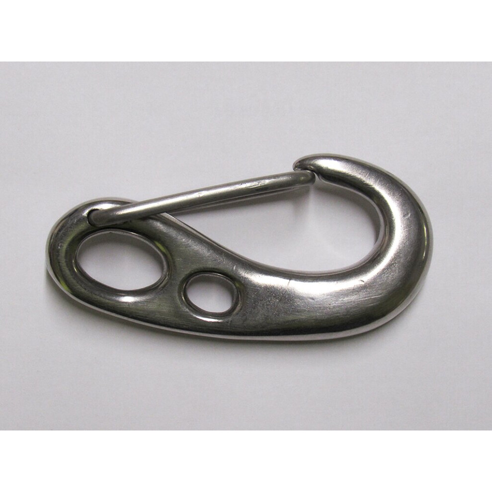 Stainless Steel Snap Tack Hook Double Eyelet 75Mm (Safety Clip) 600988503700