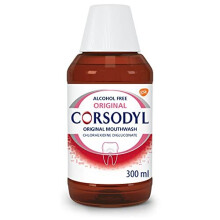 Corsodyl Gum Disease & Bleeding Gum Treatment Antibacterial Mouthwash, Alcohol Free, Original, 300 Ml