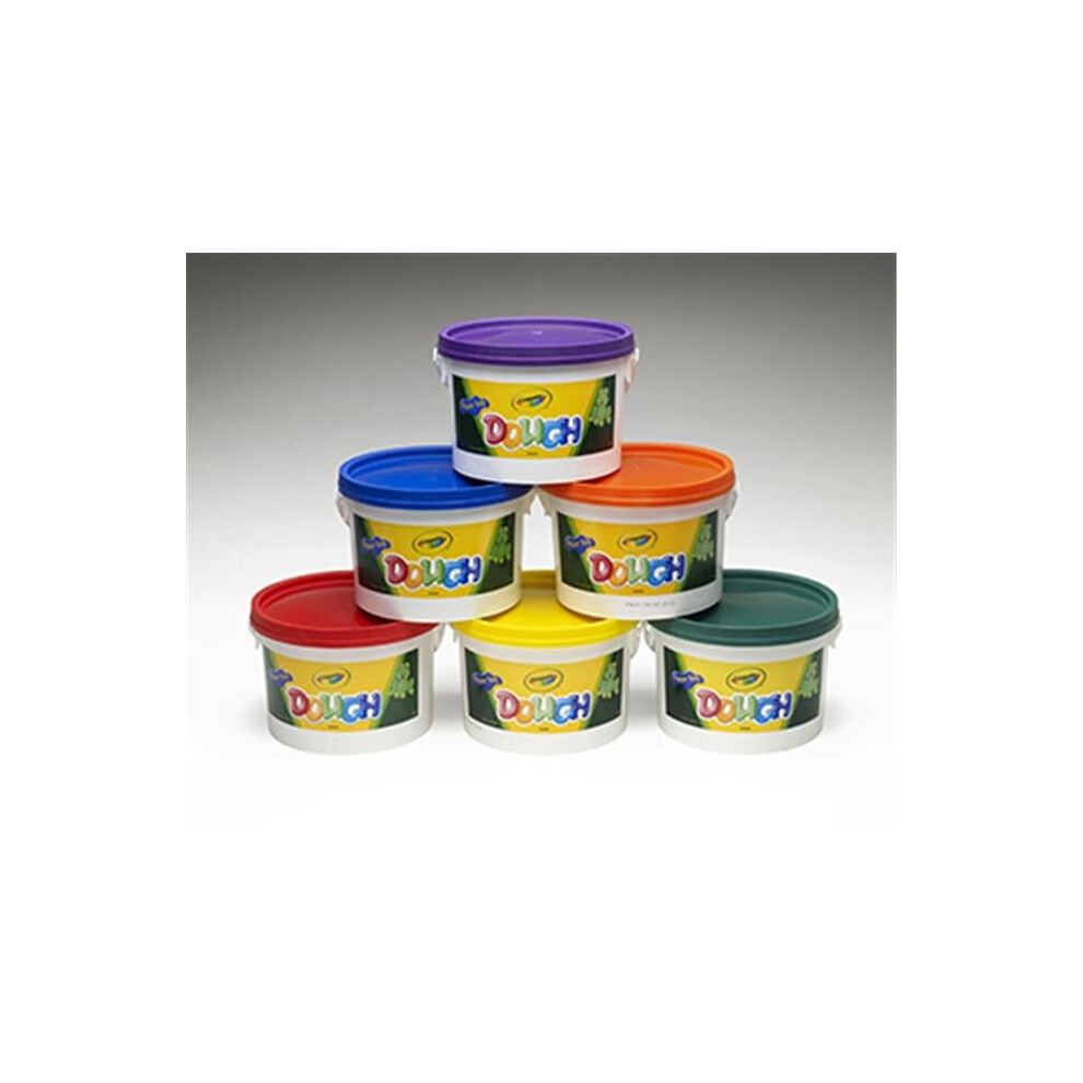 Crayola Llc Formerly Binney & Smith Dough Set Of 6 Tubs Yellow Purple Blue Red/Orange/Green