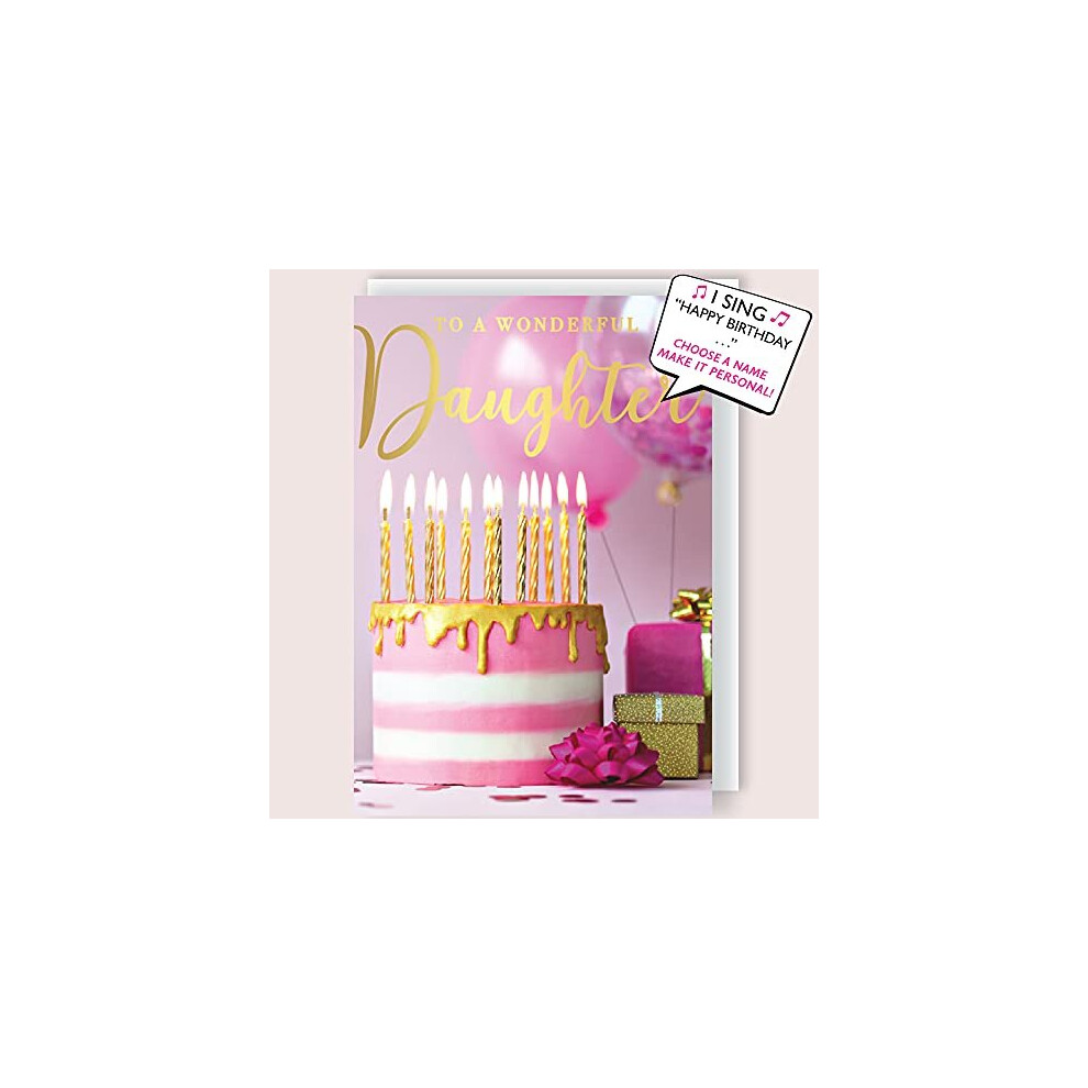 Wonderful Daughter Musical Birthday Card Singing"Happy Birthday to You" HBMIP002