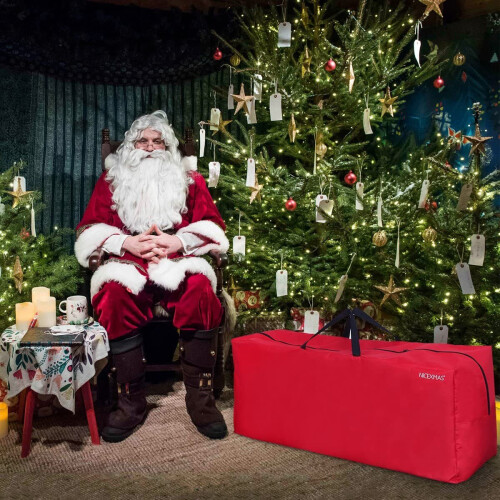 Christmas Tree Storage Bag for Artificial Tree with Handles (Red) 2