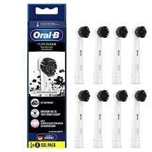 Oral-B Pure Clean Electric Toothbrush Heads 8 Pack with Activated Carbon Bristles Toothbrush Attachment for Oral-B Toothbrushes