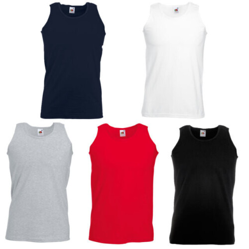 (Red, L) Blank Plain Basic Tank Top Singlet T Shirt Small Big Men's Cotton Premium Quality 1