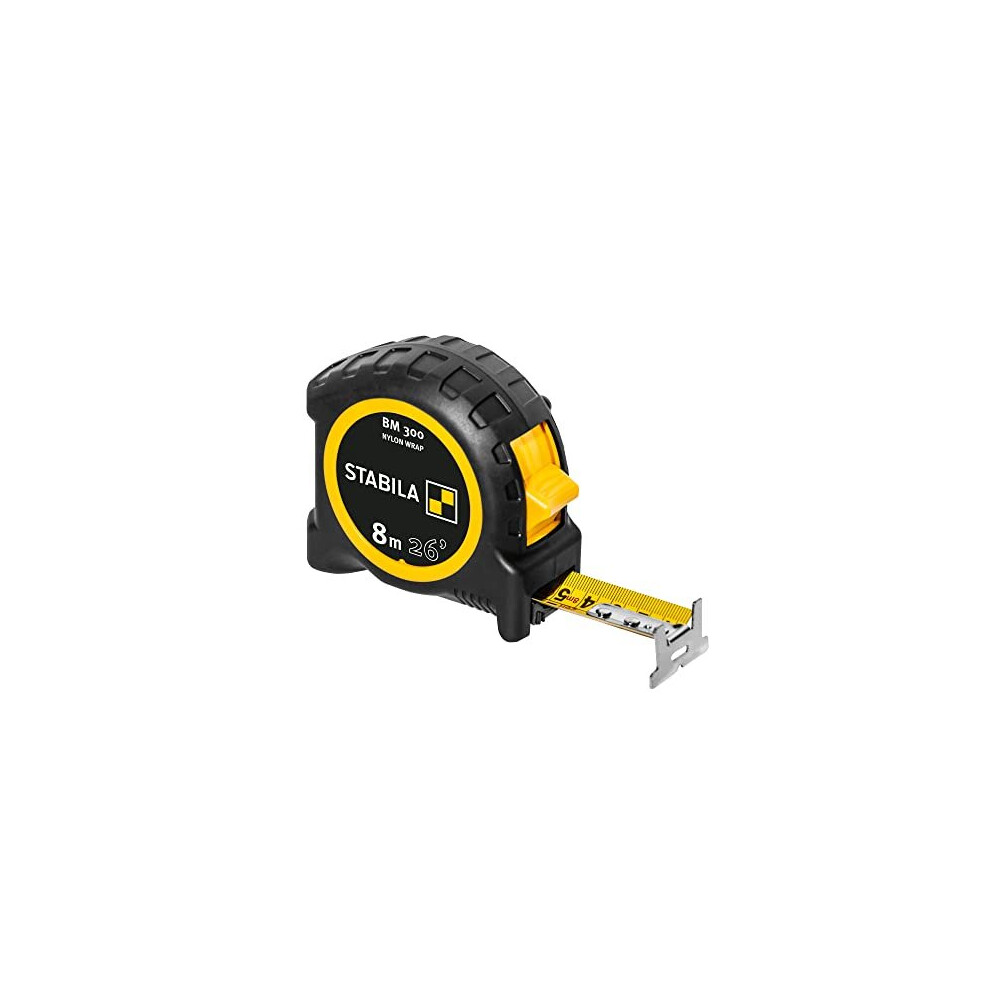 STABILA BM 300, 8 m, Cm Scale BM300, 8 M / 26 Inch Pocket Tape measure, black/yellow